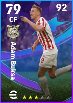 Adam Buksa eFootball 2026 player card — 79 OVR CF