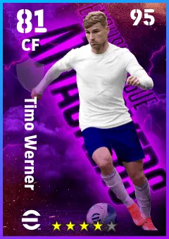 Timo Werner eFootball 2026 player card — 81 OVR CF