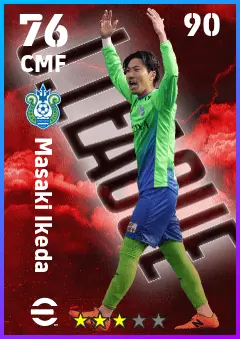 Masaki Ikeda eFootball 2026 player card — 76 OVR CMF