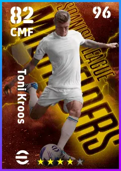 Toni Kroos eFootball 2026 player card — 82 OVR CMF