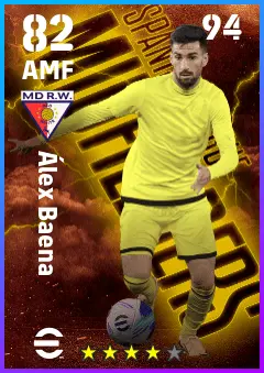 Alex Baena eFootball 2026 player card — 82 OVR AMF
