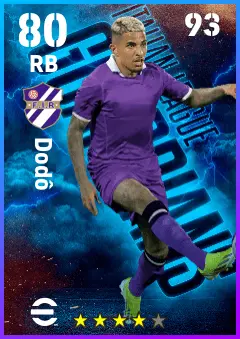 Dodo eFootball 2026 player card — 80 OVR RB