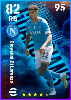 Giovanni Di Lorenzo eFootball 2026 player card — 82 OVR RB