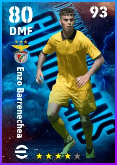 Enzo Barrenechea eFootball 2026 player card — 80 OVR DMF