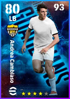 Andrea Cambiaso eFootball 2026 player card — 80 OVR LB