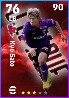 Kyo Sato eFootball 2026 player card — 76 OVR LB
