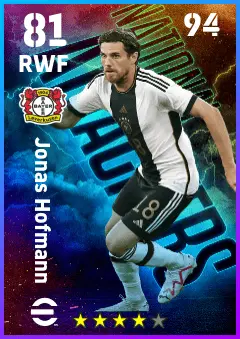 Jonas Hofmann eFootball 2026 player card — 81 OVR RWF