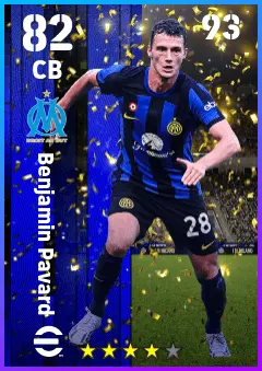 Benjamin Pavard eFootball 2026 player card — 82 OVR CB