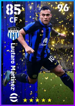 Lautaro Martinez eFootball 2026 player card — 85 OVR CF