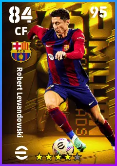 Robert Lewandowski eFootball 2026 player card — 84 OVR CF