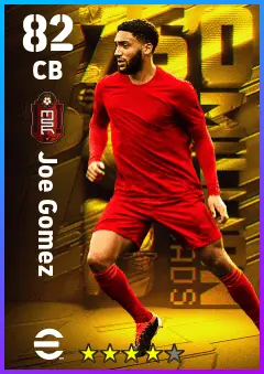 Joe Gomez eFootball 2026 player card — 82 OVR CB