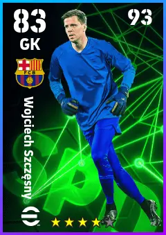 Wojciech Szczesny eFootball 2026 player card — 83 OVR GK