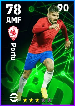 Portu eFootball 2026 player card — 78 OVR AMF