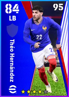 Theo Hernandez eFootball 2026 player card — 84 OVR LB