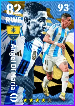 Angel Di Maria eFootball 2026 player card — 82 OVR RWF