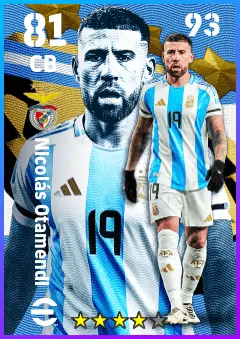 Nicolas Otamendi eFootball 2026 player card — 81 OVR CB