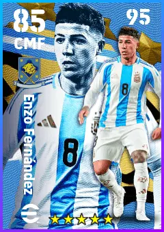 Enzo Fernandez eFootball 2026 player card — 85 OVR CMF