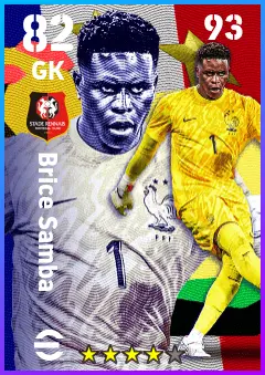Brice Samba eFootball 2026 player card — 82 OVR GK