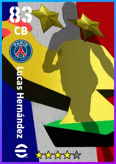 Lucas Hernandez eFootball 2026 player card — 83 OVR CB