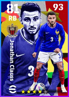 Jonathan Clauss eFootball 2026 player card — 81 OVR RB