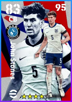 John Stones eFootball 2026 player card — 83 OVR CB