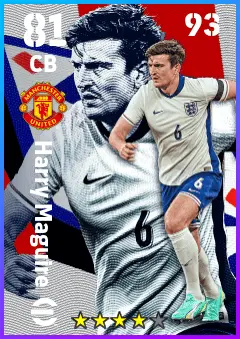 Harry Maguire eFootball 2026 player card — 81 OVR CB