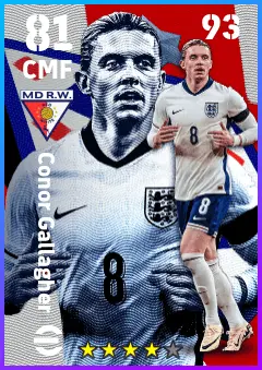 Conor Gallagher eFootball 2026 player card — 81 OVR CMF