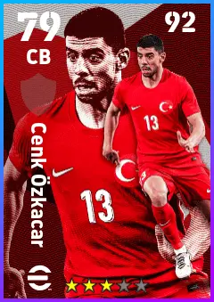 Cenk Ozkacar eFootball 2026 player card — 79 OVR CB