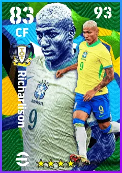 Richarlison eFootball 2026 player card — 83 OVR CF