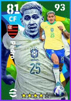 Pedro eFootball 2026 player card — 81 OVR CF