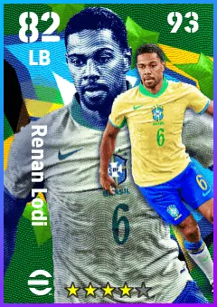 Renan Lodi eFootball 2026 player card — 82 OVR LB