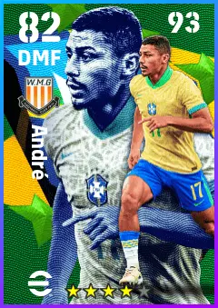 Andre eFootball 2026 player card — 82 OVR DMF