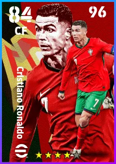 Cristiano Ronaldo eFootball 2026 player card — 84 OVR CF