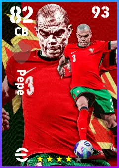 Pepe eFootball 2026 player card — 82 OVR CB