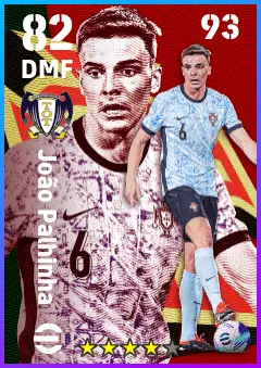 Joao Palhinha eFootball 2026 player card — 82 OVR DMF