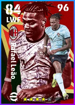 Rafael Leao eFootball 2026 player card — 84 OVR LWF