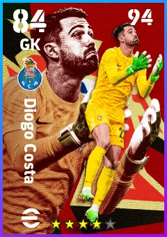 Diogo Costa eFootball 2026 player card — 84 OVR GK