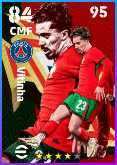 Vitinha eFootball 2026 player card — 84 OVR CMF