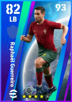 Raphael Guerreiro eFootball 2026 player card — 82 OVR LB