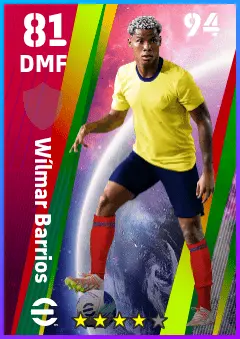 Wilmar Barrios eFootball 2026 player card — 81 OVR DMF