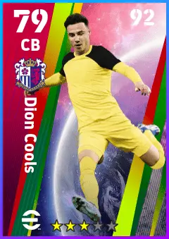 Dion Cools eFootball 2026 player card — 79 OVR CB
