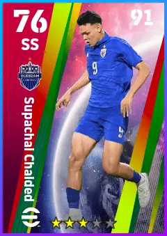 Supachai Chaided eFootball 2026 player card — 76 OVR SS