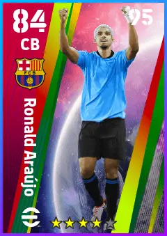 Ronald Araujo eFootball 2026 player card — 84 OVR CB