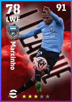 Marcinho eFootball 2026 player card — 78 OVR LWF