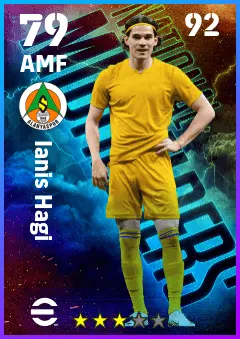 Ianis Hagi eFootball 2026 player card — 79 OVR AMF