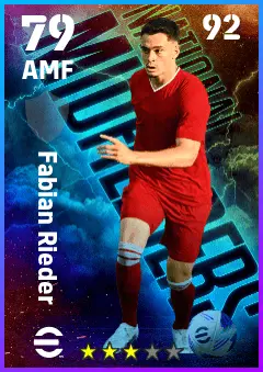 Fabian Rieder eFootball 2026 player card — 79 OVR AMF