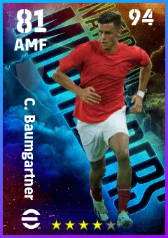 C. Baumgartner eFootball 2026 player card — 81 OVR AMF