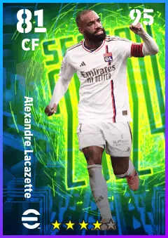 Alexandre Lacazette eFootball 2026 player card — 81 OVR CF