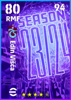 Edin Visca eFootball 2026 player card — 80 OVR RMF