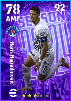 Haris Hajradinovic eFootball 2026 player card — 78 OVR AMF